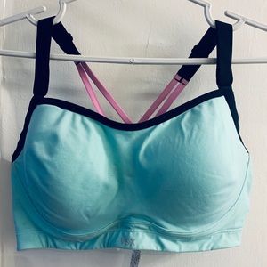 Sports bra turquoise and pink Victoria Secret.